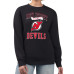 Женская свитшот New Jersey Devils G-III 4Her by Carl Banks Black Team Logo Tri-Blend Fleece Pullover