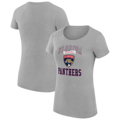 Футболка Florida Panthers G-III 4Her by Carl Banks Womens Team Logo Graphic Fitted - Heather Gray