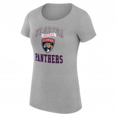 Футболка Florida Panthers G-III 4Her by Carl Banks Womens Team Logo Graphic Fitted - Heather Gray