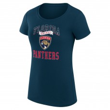 Футболка Florida Panthers G-III 4Her by Carl Banks Womens Team Logo Graphic Fitted - Navy