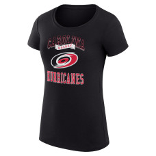 Женская Футболка Carolina Hurricanes G-III 4Her by Carl Banks Black Super-Slim Fit Lightweight Team Logo Graphic