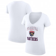 Футболка Florida Panthers G-III 4Her by Carl Banks Womens Team Logo Graphic V-Neck Fitted - White