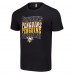 Pittsburgh Penguins Starter Black Four Team Name Logo T-Shirt