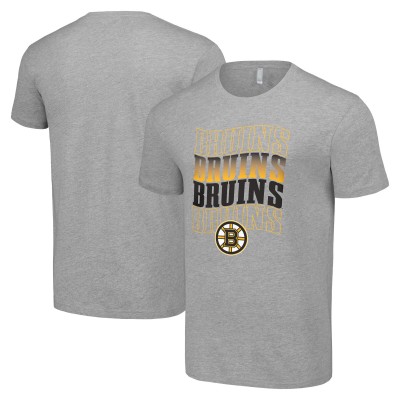 Футболка Boston Bruins Starter Four Team Name Logo - Heather Gray