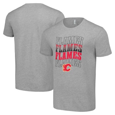Футболка Calgary Flames Starter Four Team Name Logo - Heather Gray