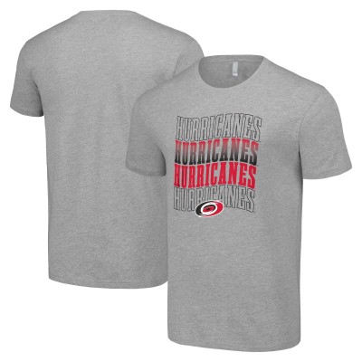 Футболка Carolina Hurricanes Starter Heather Gray Four Team Name Logo