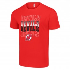Футболка New Jersey Devils Starter Four Team Name Logo - Red