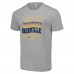 Nashville Predators Starter Heather Gray Four Team Name Logo T-Shirt
