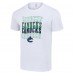 Vancouver Canucks Starter White Four Team Name Logo T-Shirt