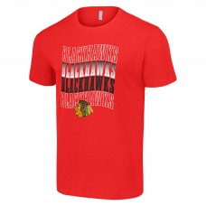 Футболка Chicago Blackhawks Starter Four Team Name Logo - Red