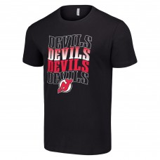 Футболка New Jersey Devils Starter Four Team Name Logo - Black