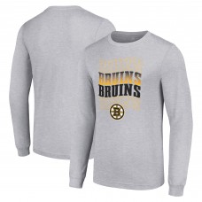 Футболка с длинным рукавом Boston Bruins Starter Four Team Name Logo Graphic - Heather Gray