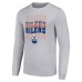 Футболка с длинным рукавом Edmonton Oilers Starter Four Team Name Logo Graphic - Heather Gray