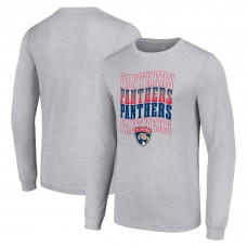 Футболка Florida Panthers Starter Four Team Name Logo Long Sleeve Graphic - Heather Gray