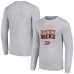 Футболка с длинным рукавом Anaheim Ducks Starter Heather Gray Four Team Name Logo Graphic