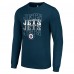 Футболка Winnipeg Jets Starter Navy Four Team Name Logo Long Sleeve Graphic