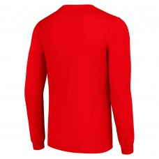 Футболка Detroit Red Wings Starter Four Team Name Logo Long Sleeve Graphic - Red