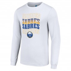 Футболка с длинным рукавом Buffalo Sabres Starter White Four Team Name Logo Graphic