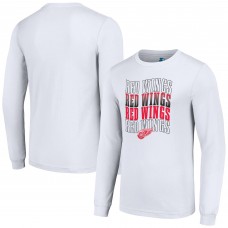 Футболка Detroit Red Wings Starter Four Team Name Logo Long Sleeve Graphic - White