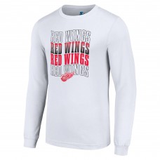 Футболка Detroit Red Wings Starter Four Team Name Logo Long Sleeve Graphic - White