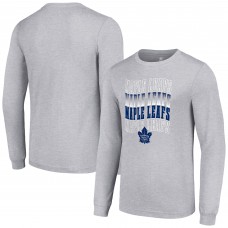 Футболка с длинным рукавом Toronto Maple Leafs Starter Four Team Name Logo Graphic - Heather Gray