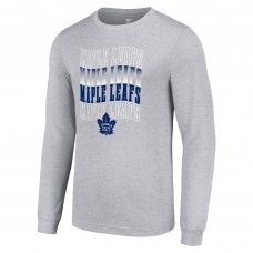 Футболка с длинным рукавом Toronto Maple Leafs Starter Four Team Name Logo Graphic - Heather Gray