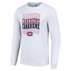 Футболка с длинным рукавом Montreal Canadiens Starter Four Team Name Logo Graphic - White