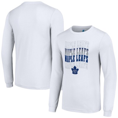 Футболка с длинным рукавом Toronto Maple Leafs Starter Four Team Name Logo Graphic - White