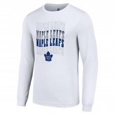 Футболка с длинным рукавом Toronto Maple Leafs Starter Four Team Name Logo Graphic - White