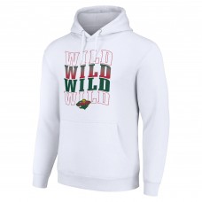 Толстовка Minnesota Wild Starter Four Team Name Logo Fleece - White
