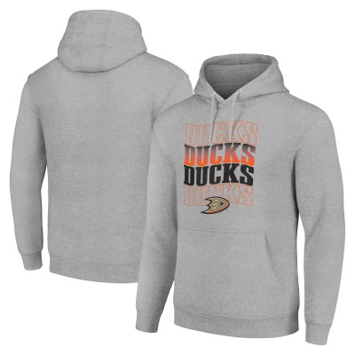 Толстовка Anaheim Ducks Starter Four Team Name Logo Fleece - Heather Gray