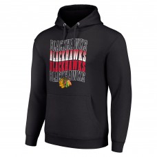 Толстовка Chicago Blackhawks Starter Four Team Name Logo Fleece - Black