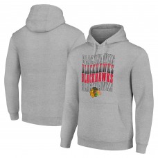 Толстовка Chicago Blackhawks Starter Four Team Name Logo Fleece - Heather Gray