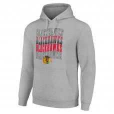 Толстовка Chicago Blackhawks Starter Four Team Name Logo Fleece - Heather Gray