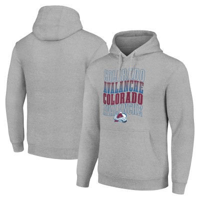 Толстовка Colorado Avalanche Starter Four Team Name Logo Fleece - Heather Gray