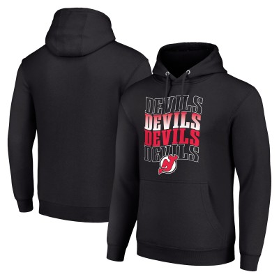 Толстовка New Jersey Devils Starter Four Team Name Logo Fleece - Black
