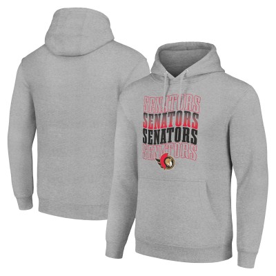 Толстовка Ottawa Senators Starter Four Team Name Logo Fleece - Heather Gray