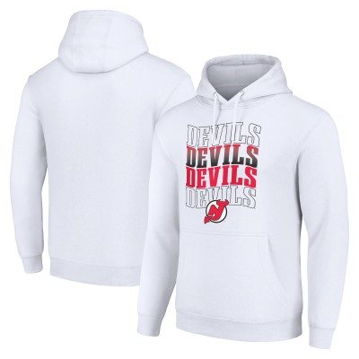 Толстовка New Jersey Devils Starter Four Team Name Logo Fleece - White