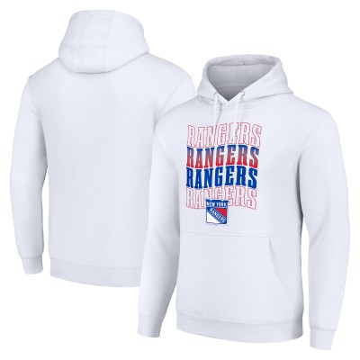 Толстовка New York Rangers Starter Four Team Name Logo Fleece - White