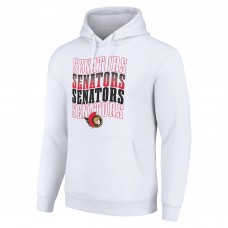 Толстовка Ottawa Senators Starter Four Team Name Logo Fleece - White