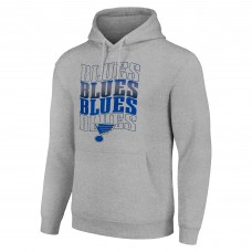 Толстовка St. Louis Blues Starter Four Team Name Logo Fleece - Heather Gray