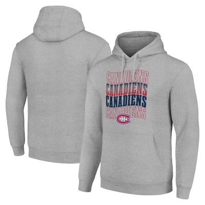 Толстовка Montreal Canadiens Starter Four Team Name Logo Fleece - Heather Gray