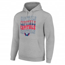 Толстовка Washington Capitals Starter Heather Gray Four Team Name Logo Fleece