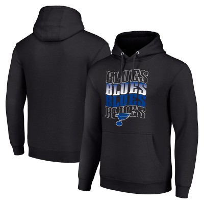 Толстовка St. Louis Blues Starter Four Team Name Logo Fleece - Black