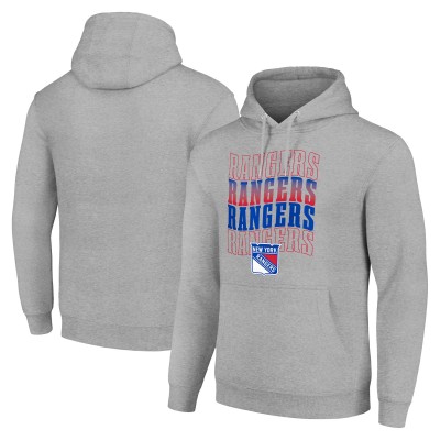 Толстовка New York Rangers Starter Four Team Name Logo Fleece - Heather Gray
