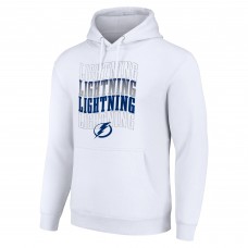 Толстовка Tampa Bay Lightning Starter Four Team Name Logo Fleece - White
