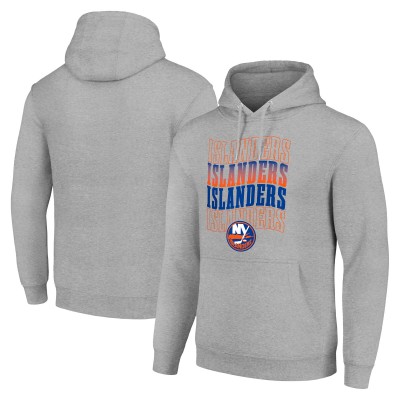 Толстовка New York Islanders Starter Four Team Name Logo Fleece - Heather Gray