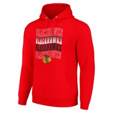 Толстовка Chicago Blackhawks Starter Four Team Name Logo Fleece - Red