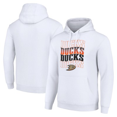 Толстовка Anaheim Ducks Starter Four Team Name Logo Fleece - White