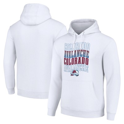 Толстовка Colorado Avalanche Starter Four Team Name Logo Fleece - White